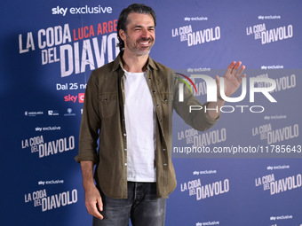 Luca Argentero attends the photocall for ''La Coda del Diavolo'' at Cinema Barberini in Rome, Italy, on November 11, 2024 (