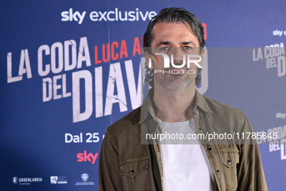 Luca Argentero attends the photocall for ''La Coda del Diavolo'' at Cinema Barberini in Rome, Italy, on November 11, 2024 