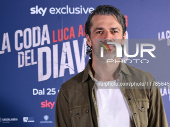 Luca Argentero attends the photocall for ''La Coda del Diavolo'' at Cinema Barberini in Rome, Italy, on November 11, 2024 (