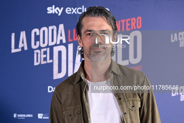 Luca Argentero attends the photocall for ''La Coda del Diavolo'' at Cinema Barberini in Rome, Italy, on November 11, 2024 