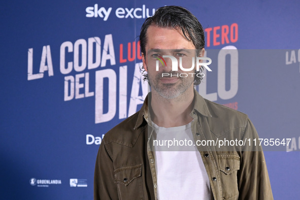 Luca Argentero attends the photocall for ''La Coda del Diavolo'' at Cinema Barberini in Rome, Italy, on November 11, 2024 