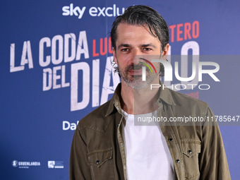 Luca Argentero attends the photocall for ''La Coda del Diavolo'' at Cinema Barberini in Rome, Italy, on November 11, 2024 (