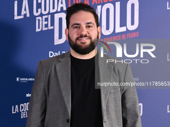 Domenico De Feudis attends the photocall for ''La Coda del Diavolo'' at Cinema Barberini in Rome, Italy, on November 11, 2024 (