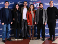 Luca Argentero, Cristiana dell'Anna, Domenico De Feudis, and the cast attend the photocall for ''La Coda del Diavolo'' at Cinema Barberini i...