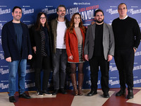 Luca Argentero, Cristiana dell'Anna, Domenico De Feudis, and the cast attend the photocall for ''La Coda del Diavolo'' at Cinema Barberini i...