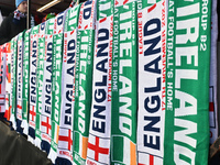 Close-up of scarves during the UEFA Nations League 2024/5, League B, Group B2 match between England and the Republic of Ireland at Wembley S...