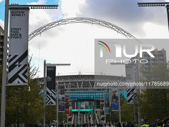 Wembley Way before the UEFA Nations League 2024/5, League B, Group B2 match between England and the Republic of Ireland at Wembley Stadium i...