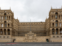 Azerbaijan Government House of Baku landmark building is seen in the centre of Baku, as  Azerbaijan built large parts of its capital in 21 c...