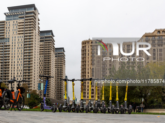 Modern residential buildings are seen in the centre of Baku, as  Azerbaijan built large parts of its capital in 21 century - November 17, 20...