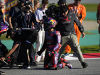 Jorge Martin (89) of Spain and Prima Pramac Racing Ducati celebrates the victory as World Champions of MotoGP after the race of the Motul So...