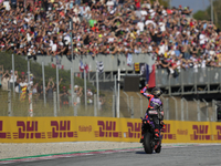 Jorge Martin (89) of Spain and Prima Pramac Racing Ducati celebrates the victory as World Champions of MotoGP after the race of the Motul So...