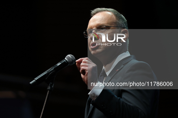 President of the Republic of Poland, Andrzej Duda, attends the Gala of the 35th Anniversary of the Scouting Association of the Republic of P...