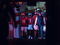 Wisconsin Badgers Head Coach Luke Fickell leads Wisconsin out of the tunnel at Camp Randall Stadium as they take on the Oregon Ducks in Madi...