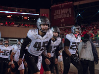 The Wisconsin Badgers play against the Oregon Ducks at Camp Randall Stadium in Madison, Wisconsin, on November 16, 2024. (