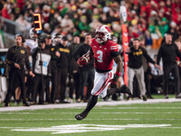 Wisconsin Badgers running back Tawee Walker #3 finds a seam on the edge against the Oregon Ducks at Camp Randall Stadium in Madison, Wiscons...