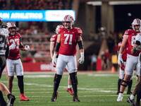 The Wisconsin Badgers play against the Oregon Ducks at Camp Randall Stadium in Madison, Wisconsin, on November 16, 2024. (