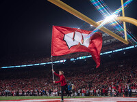 The Wisconsin Badgers play against the Oregon Ducks at Camp Randall Stadium in Madison, Wisconsin, on November 16, 2024. (