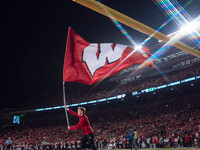 The Wisconsin Badgers play against the Oregon Ducks at Camp Randall Stadium in Madison, Wisconsin, on November 16, 2024. (