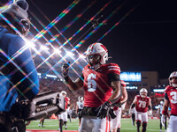 Wisconsin Badgers wide receiver Will Pauling #6 celebrates a touchdown against the Oregon Ducks at Camp Randall Stadium in Madison, Wisconsi...