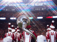 The Wisconsin Badgers play against the Oregon Ducks at Camp Randall Stadium in Madison, Wisconsin, on November 16, 2024. (