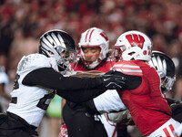 The Wisconsin Badgers play against the Oregon Ducks at Camp Randall Stadium in Madison, Wisconsin, on November 16, 2024. (