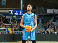 Nikos Chougkaz of Morabanc Andorra plays during the Liga Endesa 2024-2025 match between Morabanc Andorra and Unicaja Malaga at Poliesportiu...