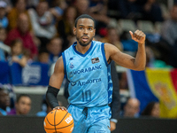 Jerrick Harding of Morabanc Andorra plays during the Liga Endesa 2024-2025 match between Morabanc Andorra and Unicaja Malaga at Poliesportiu...