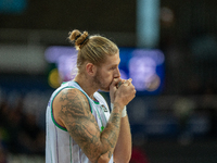 Dylan Osetkowski of UCAM Murcia plays during the Liga Endesa 2024-2025 match between Morabanc Andorra and UCAM Murcia at Poliesportiu d'Ando...