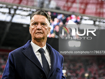 AFC Ajax Amsterdam legend trainer Louis van Gaal participates in the match between Ajax Legends and Real Madrid Legends at the Johan Cruijff...