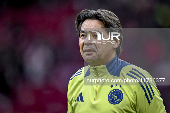 AFC Ajax Amsterdam legend and assistant trainer Sonny Silloy participates during the match between Ajax Legends and Real Madrid Legends at t...