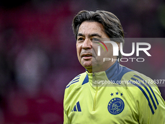 AFC Ajax Amsterdam legend and assistant trainer Sonny Silloy participates during the match between Ajax Legends and Real Madrid Legends at t...