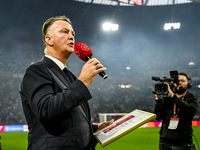 AFC Ajax Amsterdam legend trainer Louis van Gaal is an honorary member of AFC Ajax during the match between Ajax Legends and Real Madrid Leg...