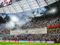 Fans of Ajax attend the match between Ajax Legends and Real Madrid Legends at the Johan Cruijff ArenA in Amsterdam, Netherlands, on November...