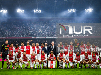 AFC Ajax Amsterdam legend goalkeeper Edwin van der Sar, AFC Ajax Amsterdam legend player Sonny Silooy, AFC Ajax Amsterdam legend player Fran...