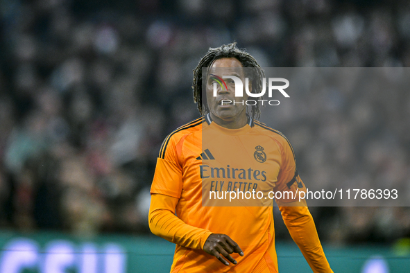 Real Madrid CF legend player Christian Karembeu participates in the match between Ajax Legends and Real Madrid Legends at the Johan Cruijff...