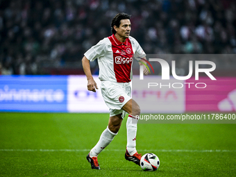 AFC Ajax Amsterdam legend Jari Litmanen participates in the match between Ajax Legends and Real Madrid Legends at the Johan Cruijff ArenA fo...