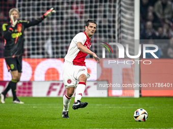 AFC Ajax Amsterdam legend Cristian Chivu participates in the match between Ajax Legends and Real Madrid Legends at the Johan Cruijff ArenA f...