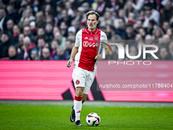 AFC Ajax Amsterdam legend Frank de Boer participates in the match between Ajax Legends and Real Madrid Legends at the Johan Cruijff ArenA fo...