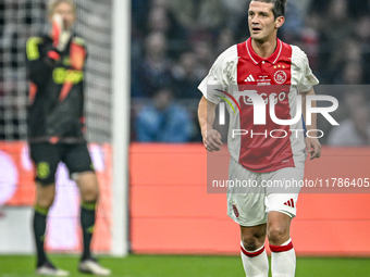 AFC Ajax Amsterdam legend Cristian Chivu participates in the match between Ajax Legends and Real Madrid Legends at the Johan Cruijff ArenA f...