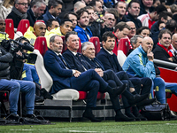 AFC Ajax Amsterdam legend assistant trainer Danny Blind, AFC Ajax Amsterdam legend trainer Louis van Gaal, and AFC Ajax Amsterdam legend ass...