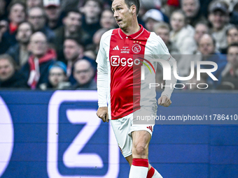 AFC Ajax Amsterdam legend Gerald Vanenburg participates in the match between Ajax Legends and Real Madrid Legends at the Johan Cruijff ArenA...