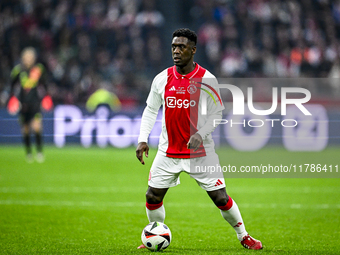 AFC Ajax Amsterdam legend Clarence Seedorf participates in the match between Ajax Legends and Real Madrid Legends at the Johan Cruijff ArenA...