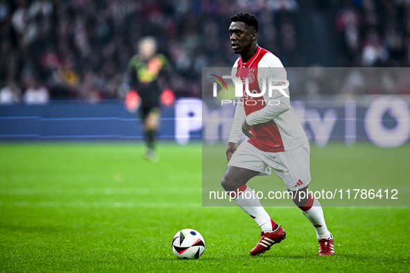 AFC Ajax Amsterdam legend Clarence Seedorf participates in the match between Ajax Legends and Real Madrid Legends at the Johan Cruijff ArenA...