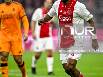 AFC Ajax Amsterdam legend Ryan Babel plays during the match between Ajax Legends and Real Madrid Legends at the Johan Cruijff ArenA for the...