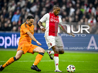 Real Madrid CF legend Antonio Nunez and AFC Ajax Amsterdam legend Patrick Kluivert participate in the match between Ajax Legends and Real Ma...