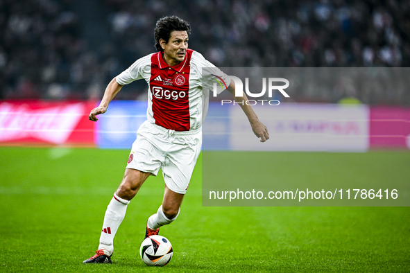 AFC Ajax Amsterdam legend Jari Litmanen participates in the match between Ajax Legends and Real Madrid Legends at the Johan Cruijff ArenA fo...