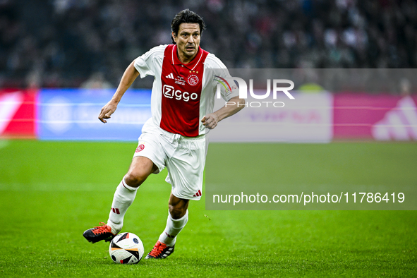 AFC Ajax Amsterdam legend Jari Litmanen participates in the match between Ajax Legends and Real Madrid Legends at the Johan Cruijff ArenA fo...