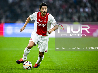 AFC Ajax Amsterdam legend Jari Litmanen participates in the match between Ajax Legends and Real Madrid Legends at the Johan Cruijff ArenA fo...