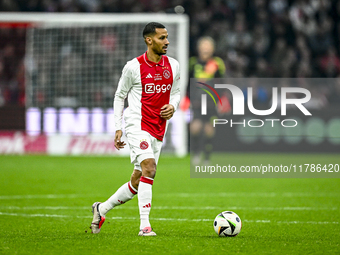 AFC Ajax Amsterdam legend Ricardo van Rhijn plays during the match between Ajax Legends and Real Madrid Legends at the Johan Cruijff ArenA f...