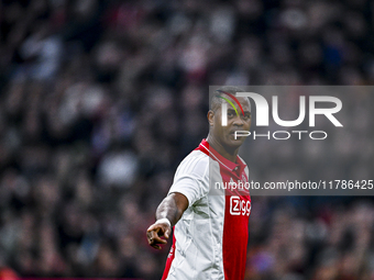 AFC Ajax Amsterdam legend Patrick Kluivert participates in the match between Ajax Legends and Real Madrid Legends at the Johan Cruijff ArenA...